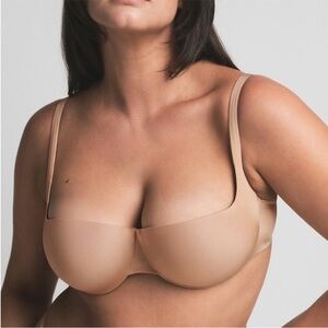 SKIMS ULTIMATE PUSH UP BALCONETTE BRA underwire in CLAY NWT Authentic. 38DDD